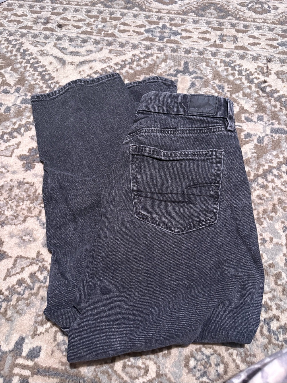 American Eagle Outfitters Black Washed Denim Jeans
